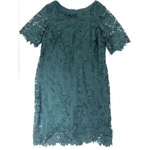 Madison Leigh 16W Green Floral Lace Dress Boho Whimsigoth Cottagecore 90s Y2K